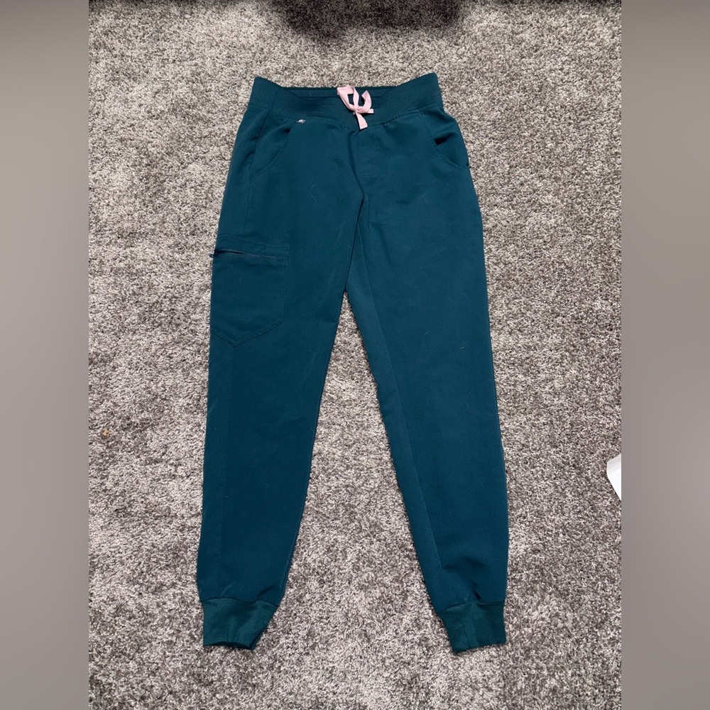 Teal Jogger Scrub Pants